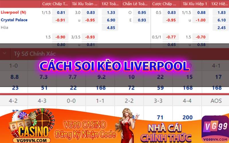 Cách soi kèo Liverpool